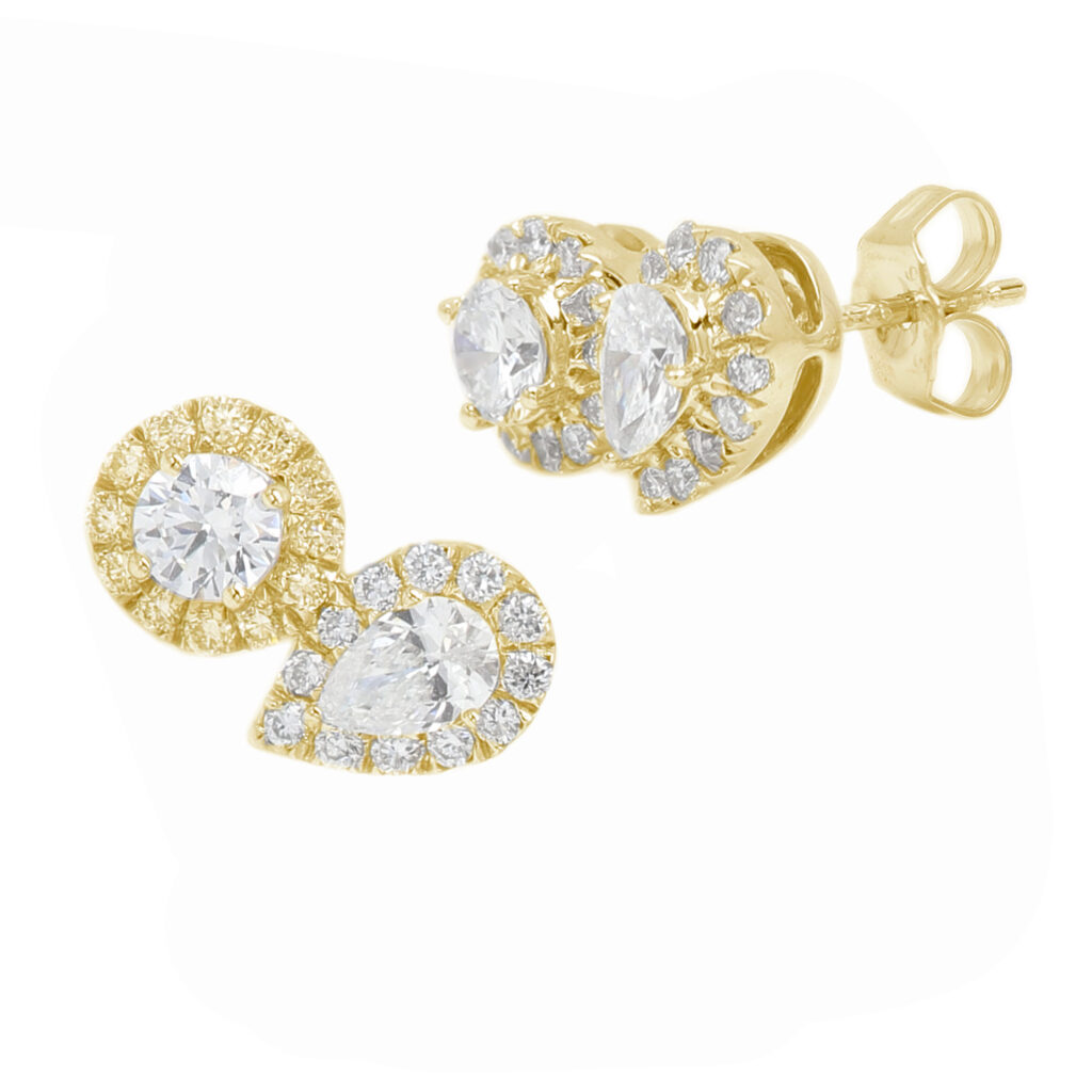 Group Stunt Earrings in Gold