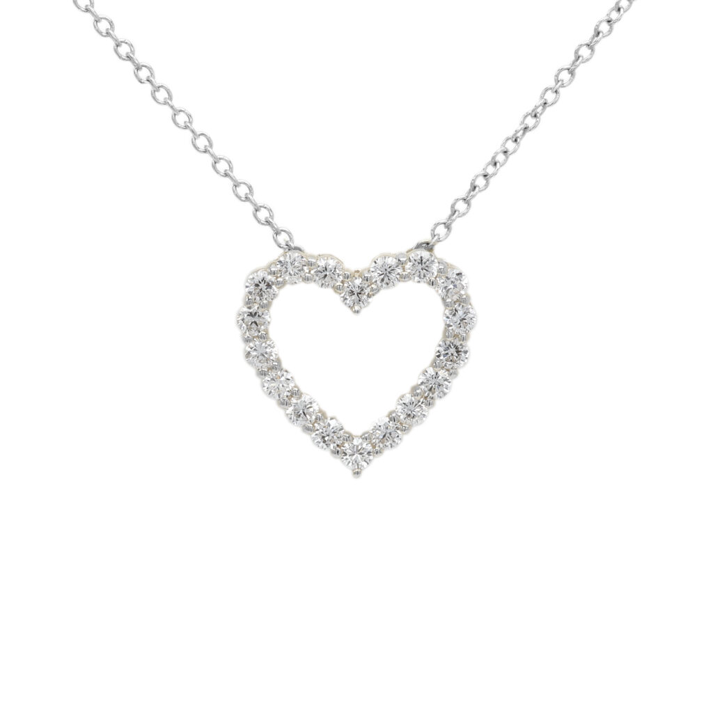 Heart Cheer Necklace in Silver