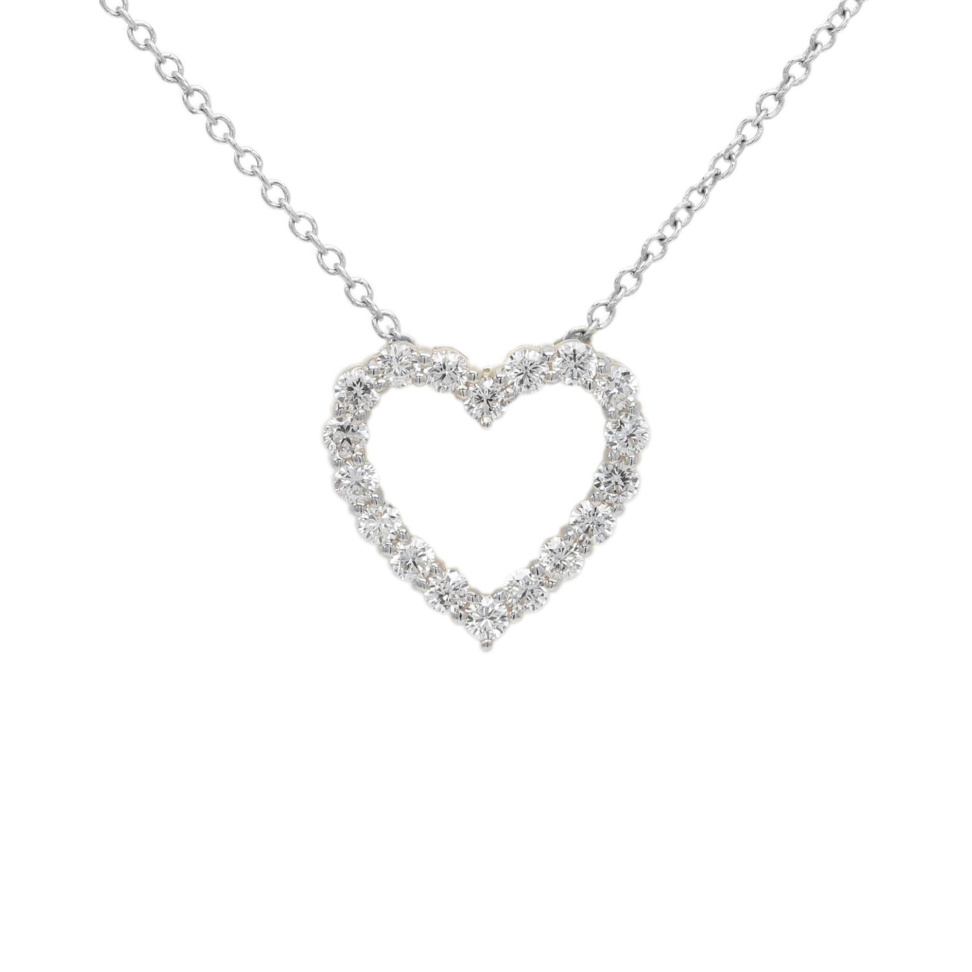 Heart Cheer Necklace in Silver